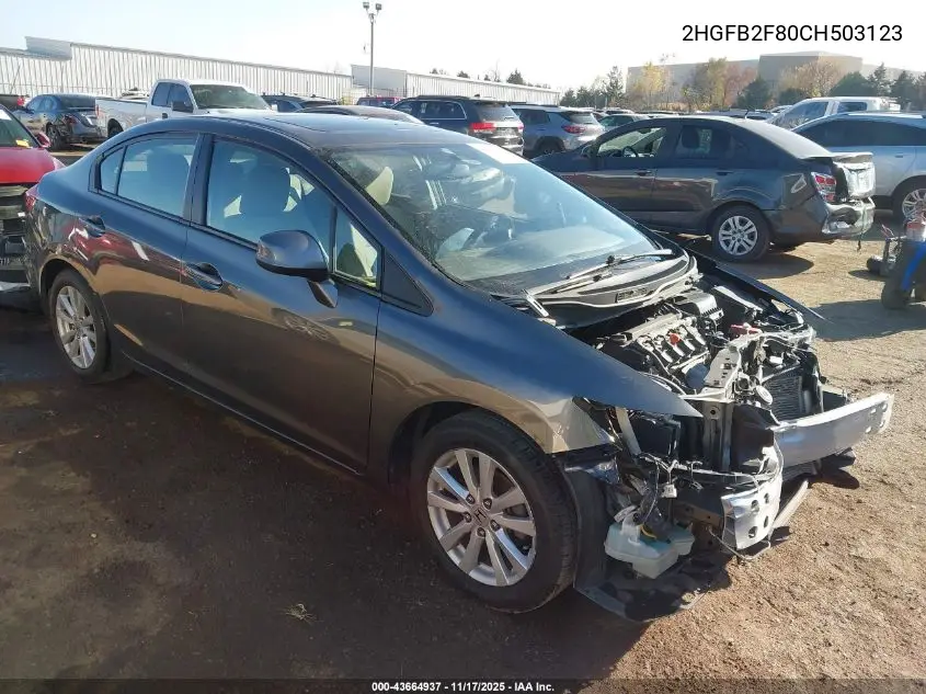 2HGFB2F80CH503123 2012 Honda Civic Ex