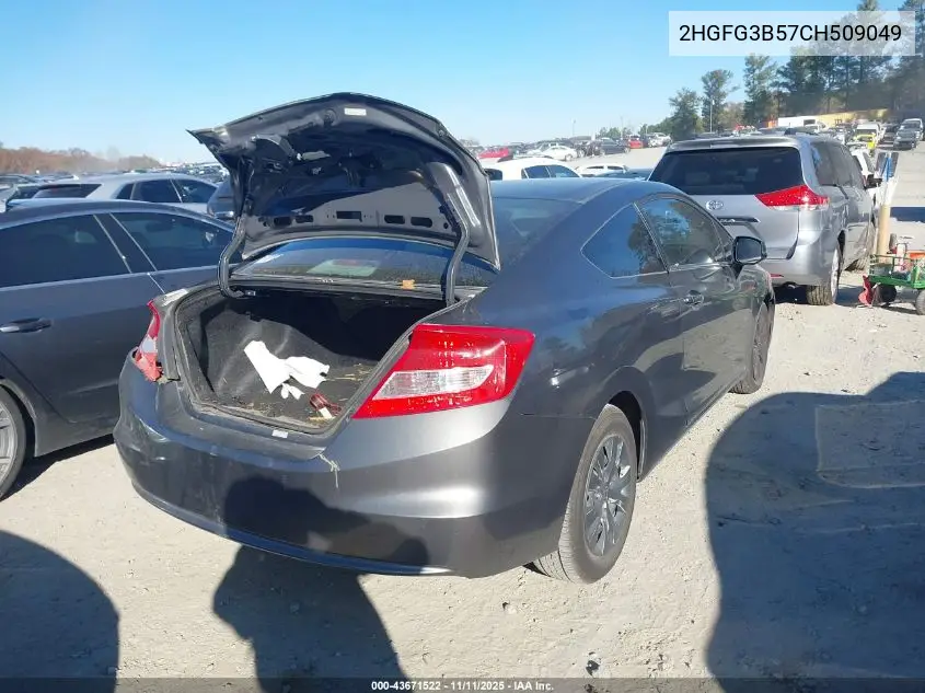 2HGFG3B57CH509049 2012 Honda Civic Lx
