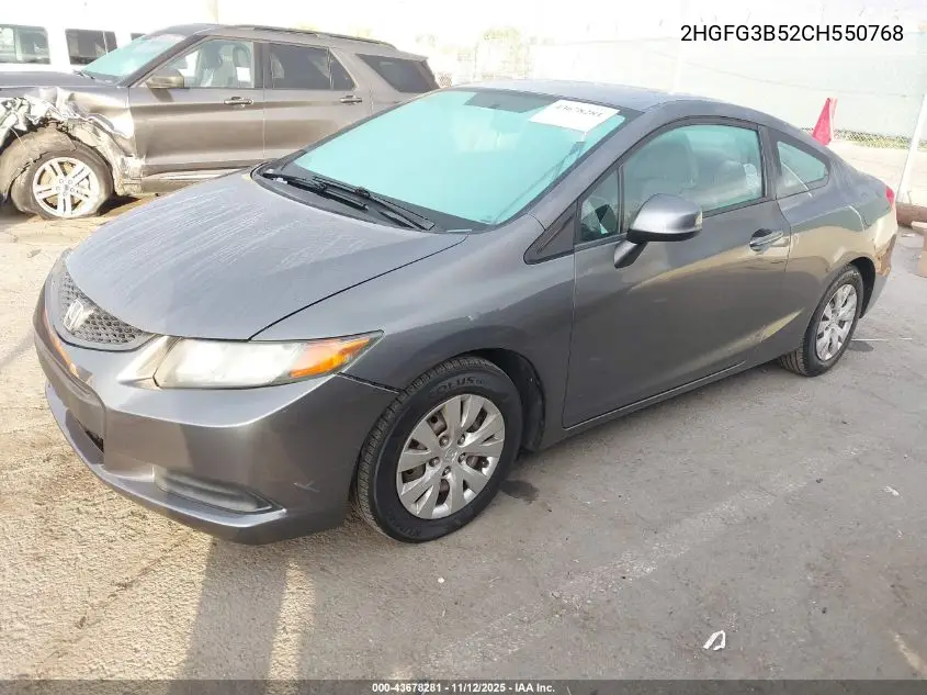 2HGFG3B52CH550768 2012 Honda Civic Lx