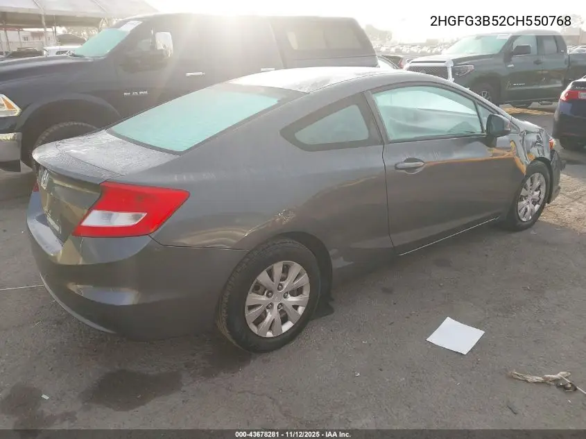 2HGFG3B52CH550768 2012 Honda Civic Lx
