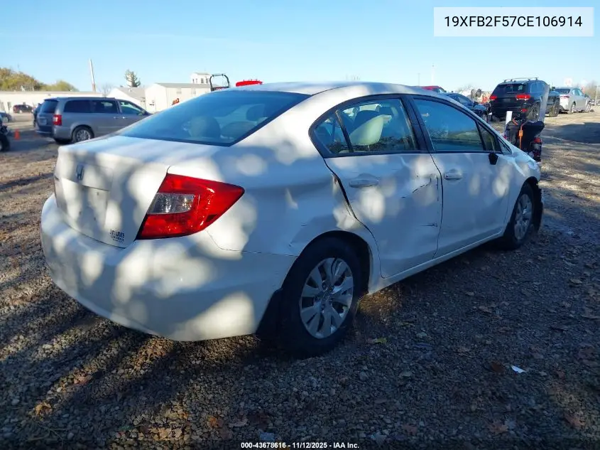 19XFB2F57CE106914 2012 Honda Civic Lx