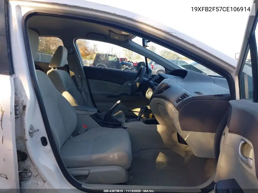 19XFB2F57CE106914 2012 Honda Civic Lx