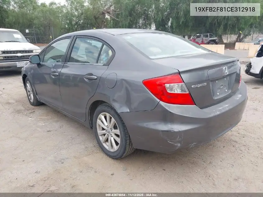 19XFB2F81CE312918 2012 Honda Civic Ex
