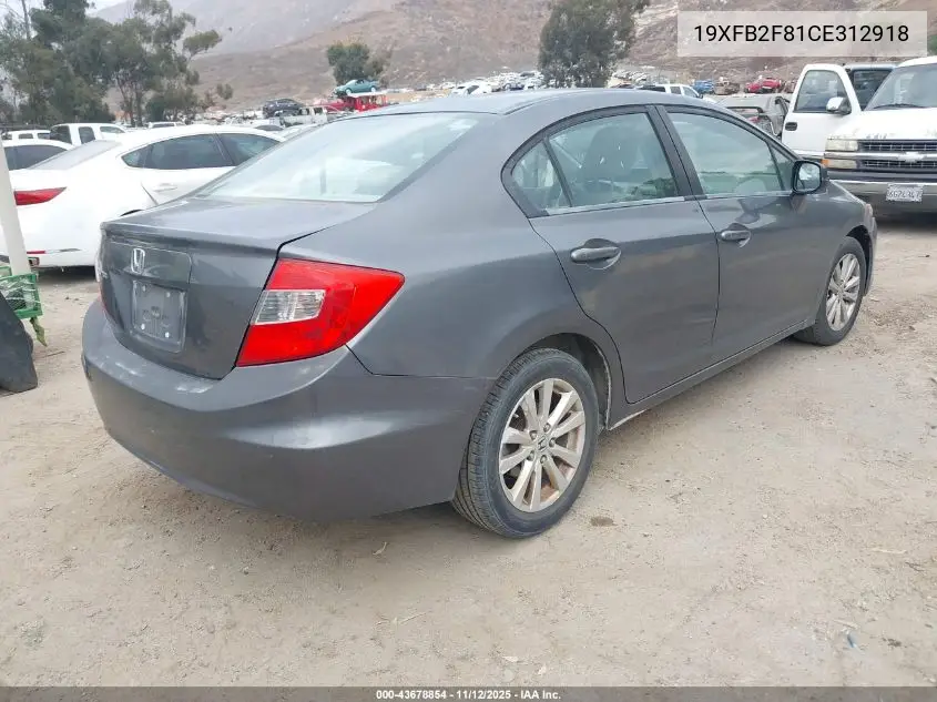 19XFB2F81CE312918 2012 Honda Civic Ex
