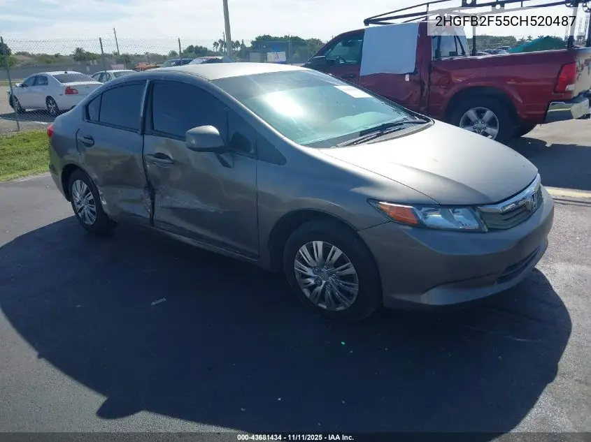2HGFB2F55CH520487 2012 Honda Civic Lx