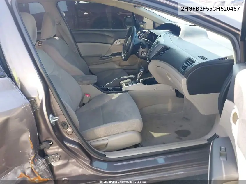 2HGFB2F55CH520487 2012 Honda Civic Lx