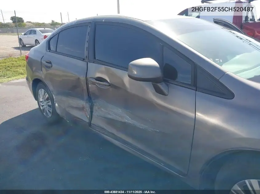 2HGFB2F55CH520487 2012 Honda Civic Lx