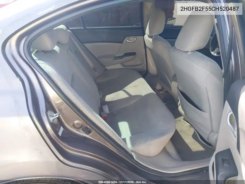 2HGFB2F55CH520487 2012 Honda Civic Lx
