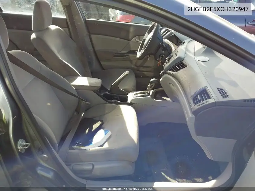 2HGFB2F5XCH320947 2012 Honda Civic Lx