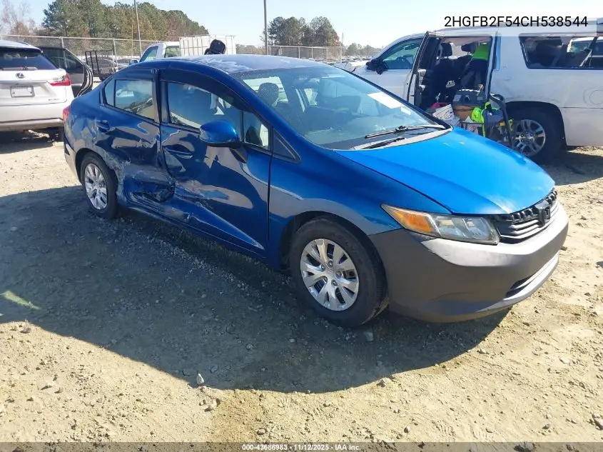 2HGFB2F54CH538544 2012 Honda Civic Lx