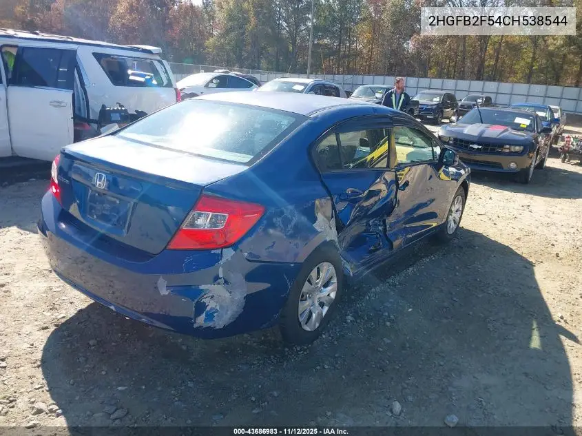 2HGFB2F54CH538544 2012 Honda Civic Lx