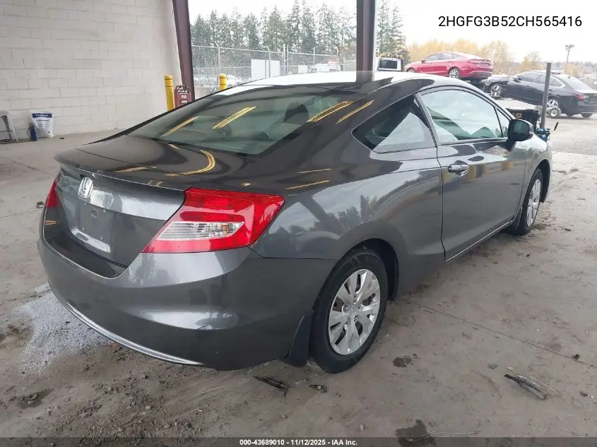 2HGFG3B52CH565416 2012 Honda Civic Lx