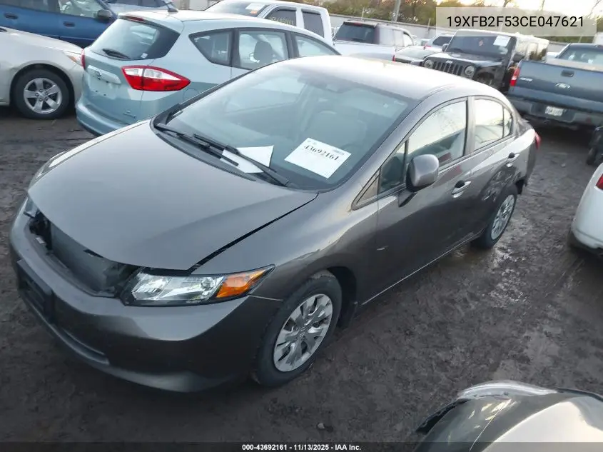 19XFB2F53CE047621 2012 Honda Civic Lx