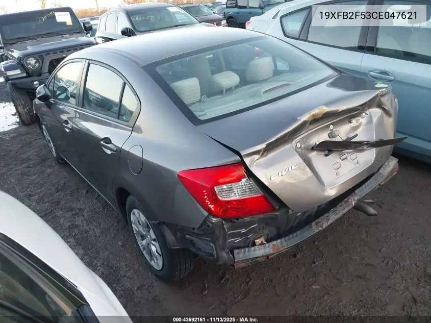 19XFB2F53CE047621 2012 Honda Civic Lx