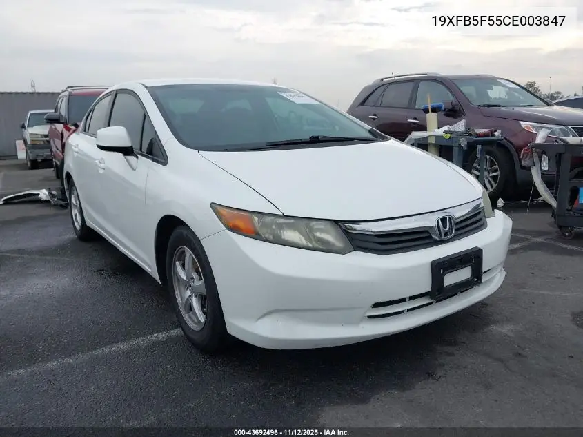 19XFB5F55CE003847 2012 Honda Civic Sdn Cng/Natural Gas