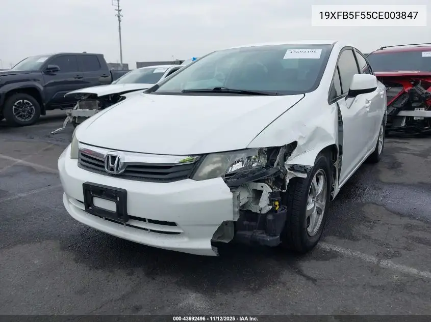 19XFB5F55CE003847 2012 Honda Civic Sdn Cng/Natural Gas