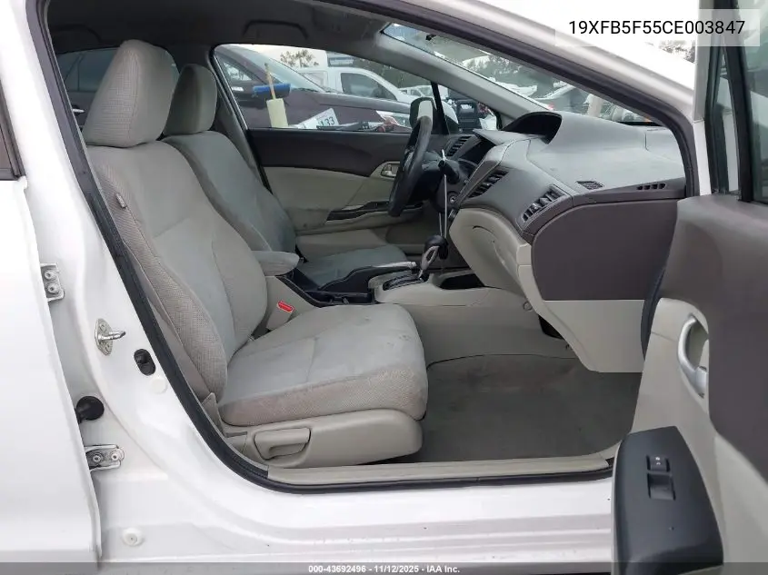 19XFB5F55CE003847 2012 Honda Civic Sdn Cng/Natural Gas