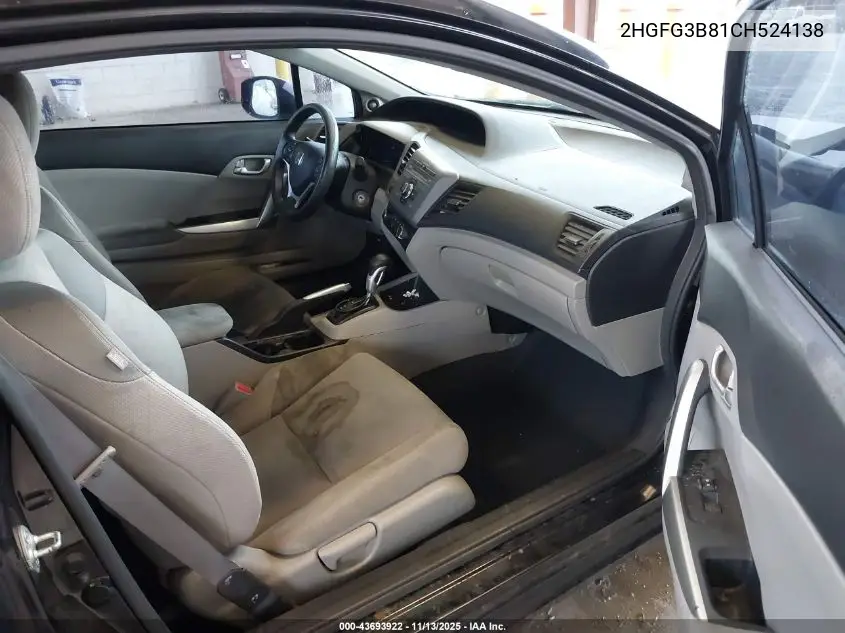 2HGFG3B81CH524138 2012 Honda Civic Ex