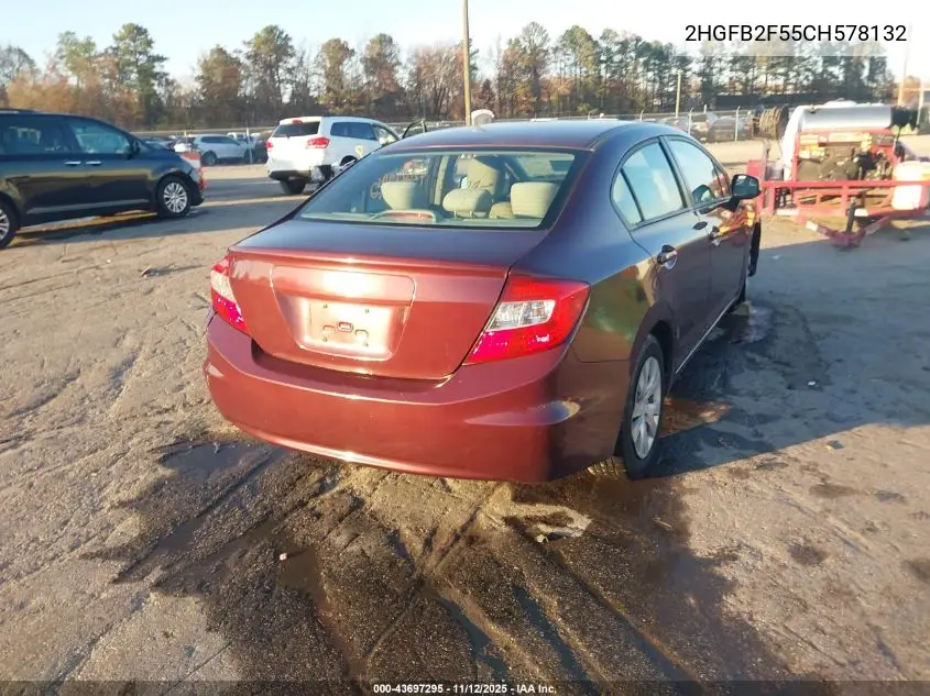 2HGFB2F55CH578132 2012 Honda Civic Lx