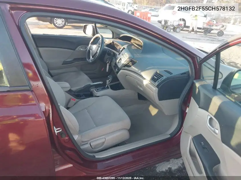 2HGFB2F55CH578132 2012 Honda Civic Lx