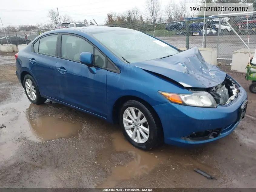 19XFB2F82CE020887 2012 Honda Civic Ex