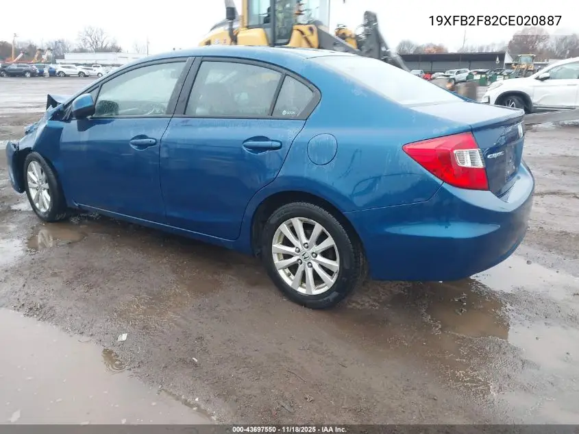 19XFB2F82CE020887 2012 Honda Civic Ex