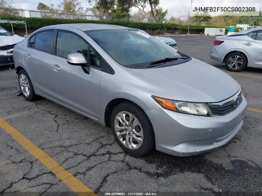 JHMFB2F50CS002308 2012 Honda Civic Lx
