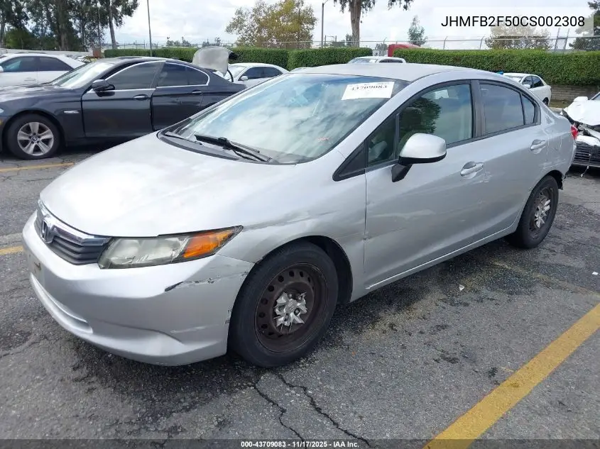 JHMFB2F50CS002308 2012 Honda Civic Lx