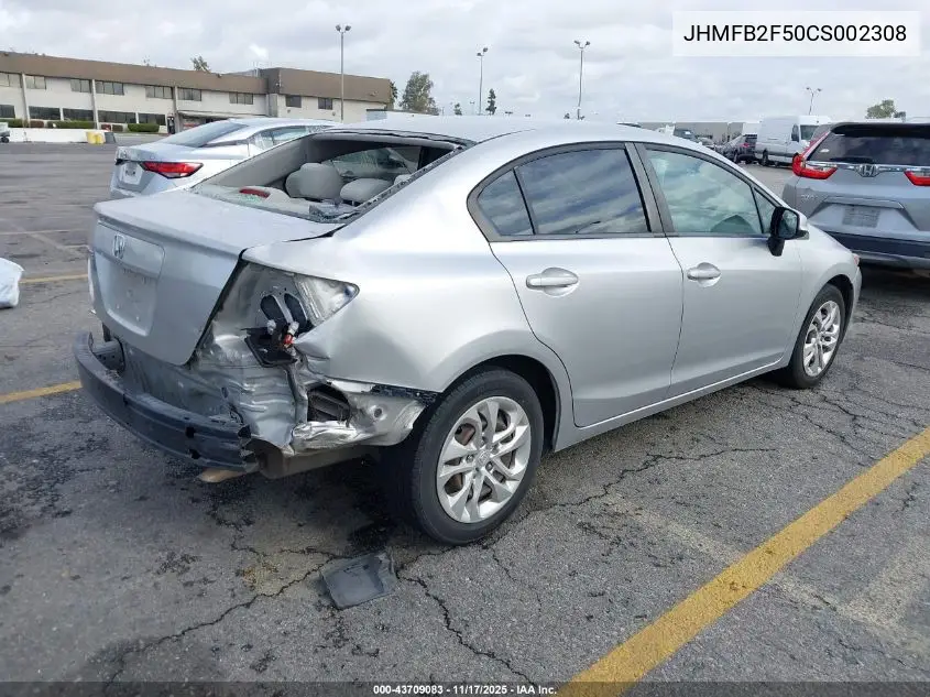 JHMFB2F50CS002308 2012 Honda Civic Lx