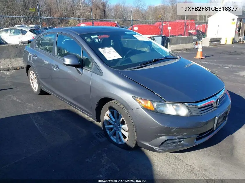 19XFB2F81CE318377 2012 Honda Civic Ex
