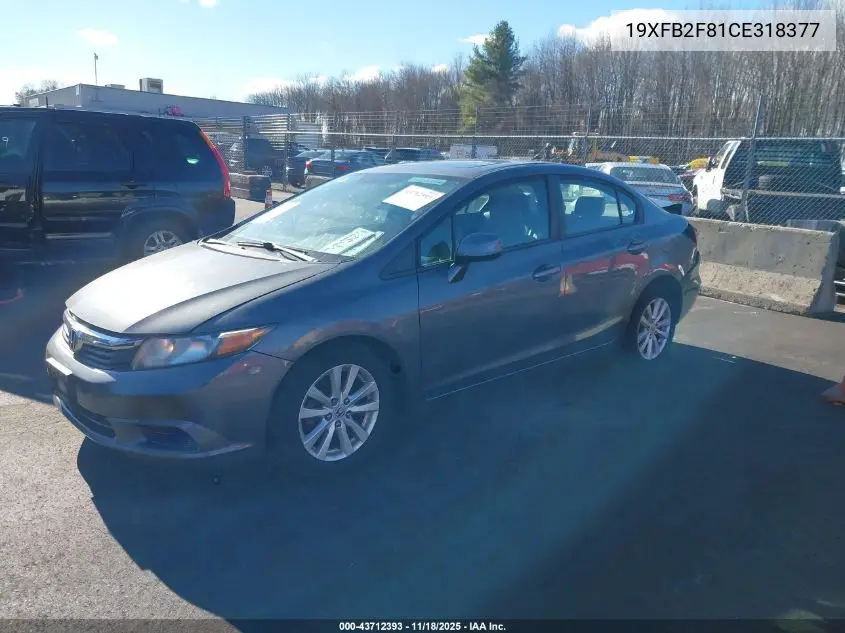 19XFB2F81CE318377 2012 Honda Civic Ex