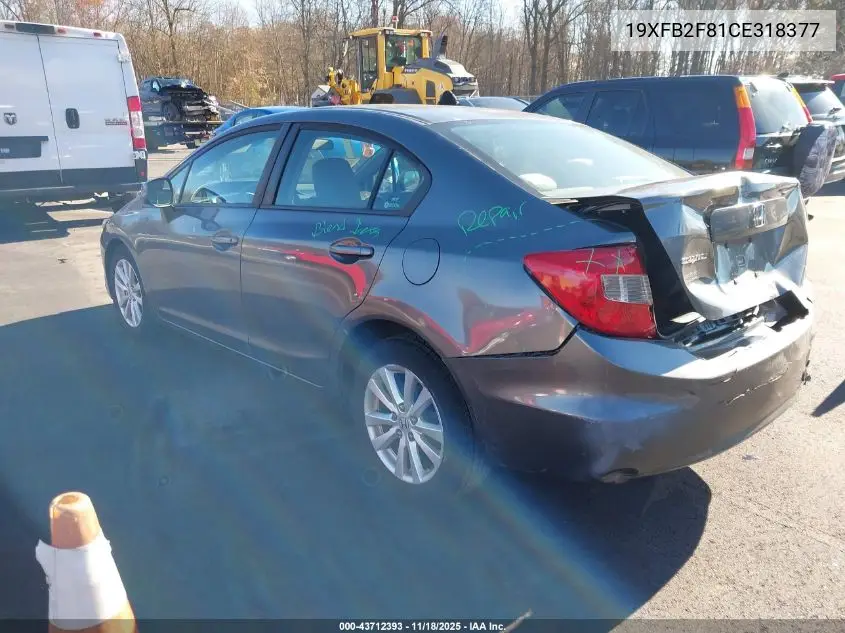 19XFB2F81CE318377 2012 Honda Civic Ex