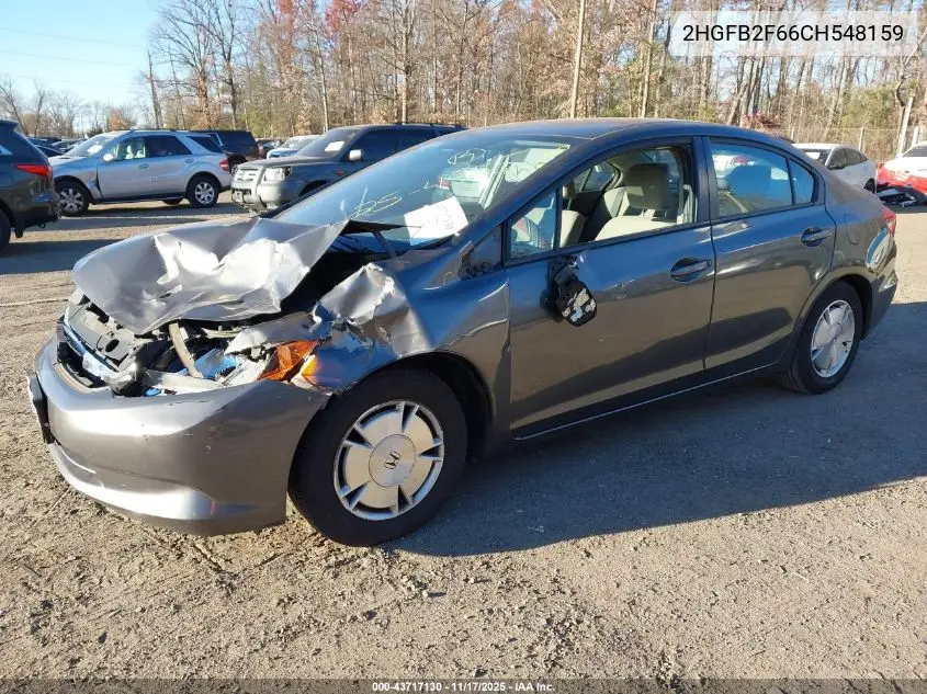 2HGFB2F66CH548159 2012 Honda Civic Hf