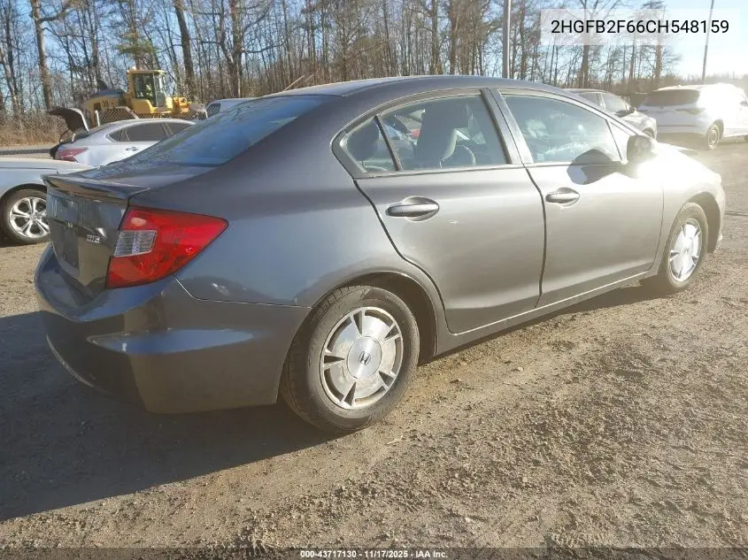 2HGFB2F66CH548159 2012 Honda Civic Hf