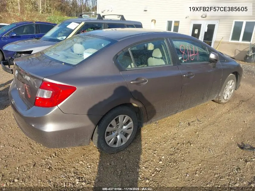 19XFB2F57CE385605 2012 Honda Civic Lx