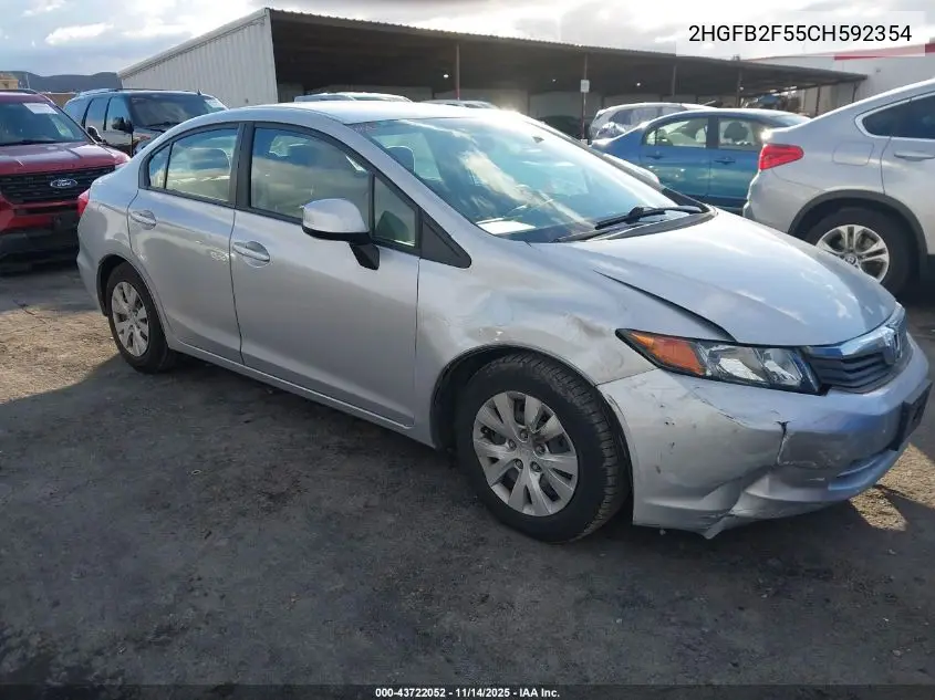 2HGFB2F55CH592354 2012 Honda Civic Lx