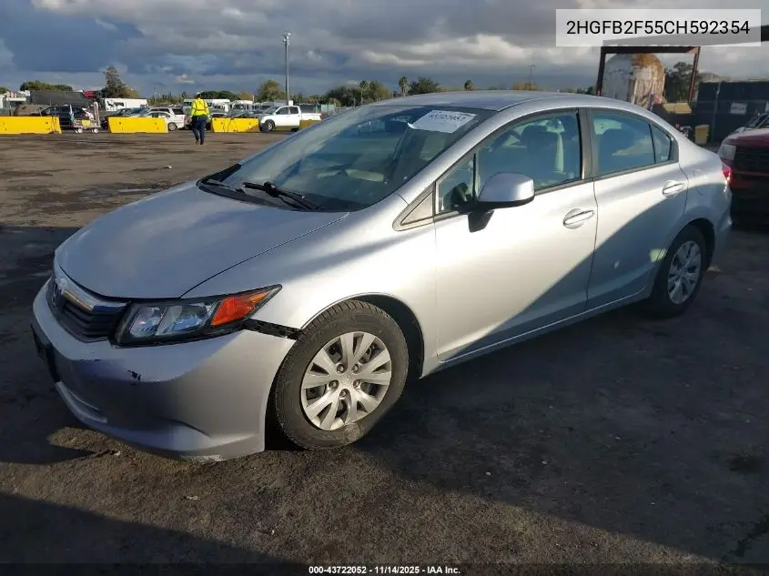 2HGFB2F55CH592354 2012 Honda Civic Lx