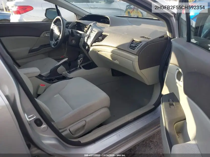 2HGFB2F55CH592354 2012 Honda Civic Lx