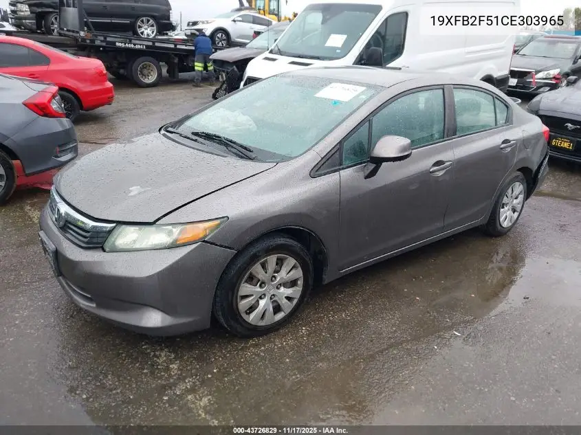 19XFB2F51CE303965 2012 Honda Civic Lx