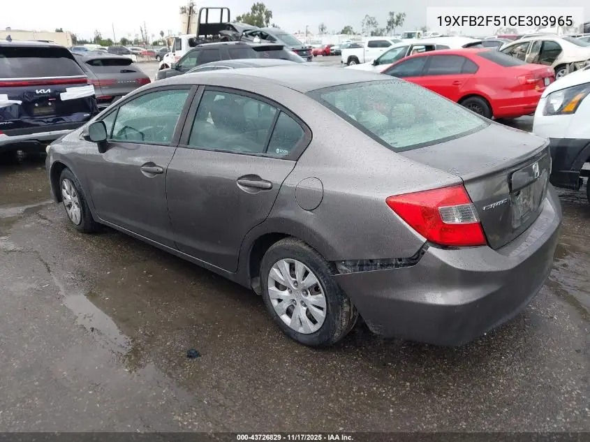 19XFB2F51CE303965 2012 Honda Civic Lx