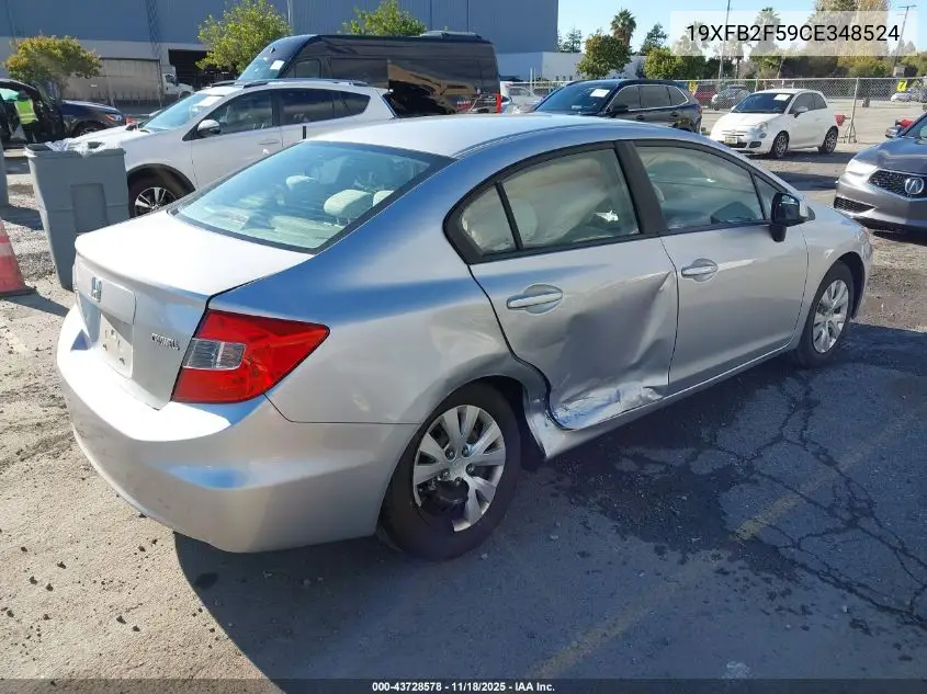 19XFB2F59CE348524 2012 Honda Civic Lx