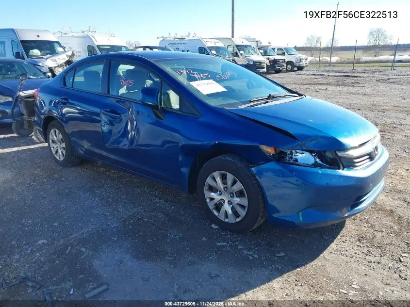 19XFB2F56CE322513 2012 Honda Civic Lx