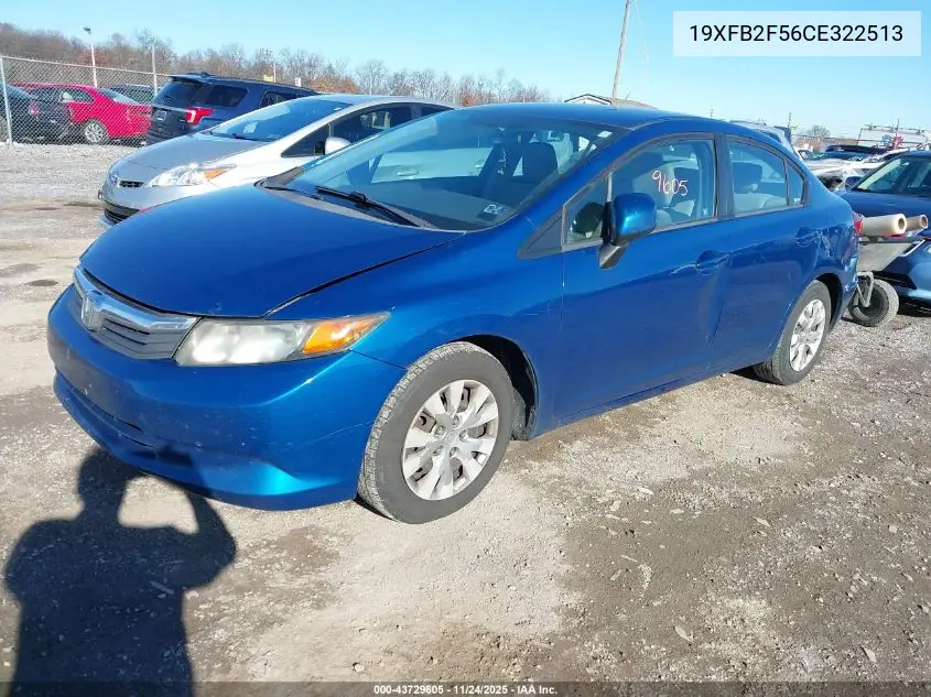 19XFB2F56CE322513 2012 Honda Civic Lx