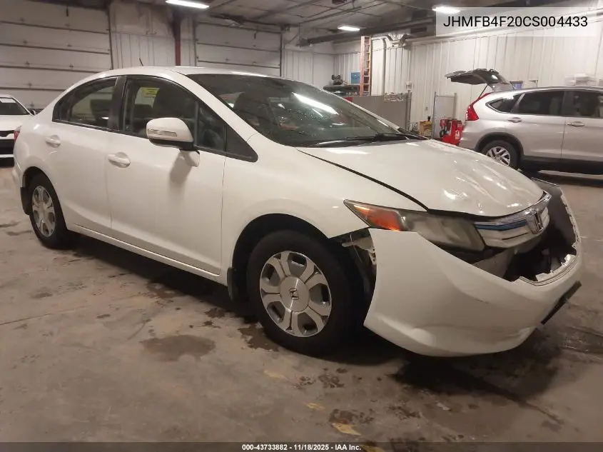 JHMFB4F20CS004433 2012 Honda Civic Hybrid
