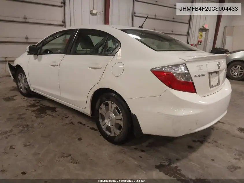 JHMFB4F20CS004433 2012 Honda Civic Hybrid