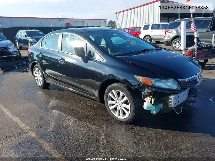 19XFB2F8XCE038358 2012 Honda Civic Ex