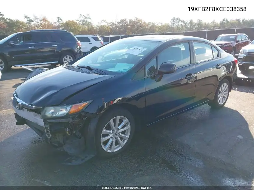 19XFB2F8XCE038358 2012 Honda Civic Ex