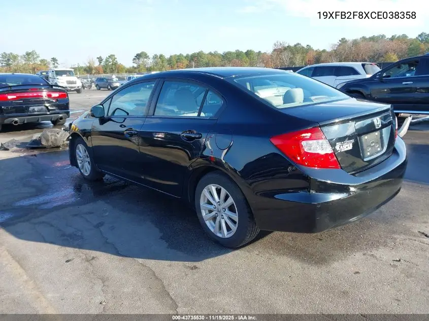 19XFB2F8XCE038358 2012 Honda Civic Ex