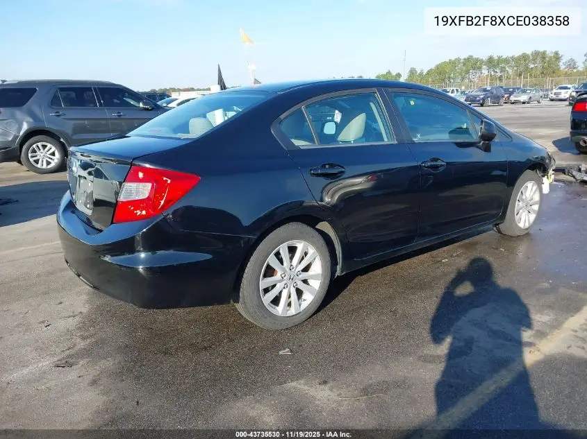 19XFB2F8XCE038358 2012 Honda Civic Ex