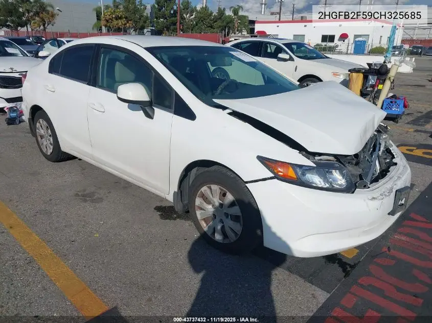 2HGFB2F59CH325685 2012 Honda Civic Lx